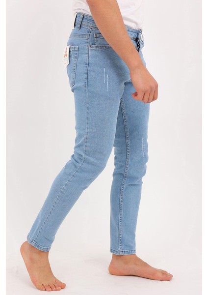 Denim Loni Enerjin Denim Slim Fit Buz Mavi Jean PANTOLON-6693