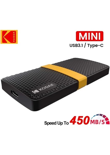 Kodak X200 Taşınabilir Ssd Disk 512GB. Süper Hızlı Yeni Nesil Son Teknoloji