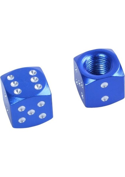 Zar Desenli Metal Sibop Kapağı Mavi Renk 2 Adet