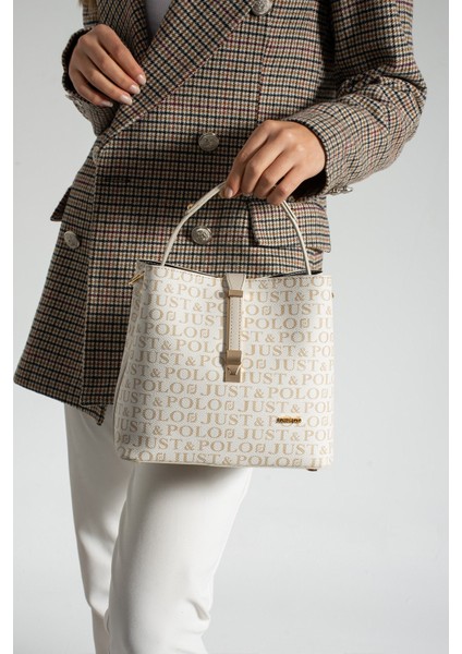 Baskı Desenli Su Geçirmez 3 Gözlü Kadın Omuz Çantası 22X20CM MDS2505