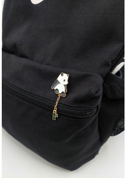 Rozet Metal Broş Yaka Okul Çantası Kıyafet Takı Aksesuar Sevimli Panda Bambu Zincirli Klipsli Rozet modelleri