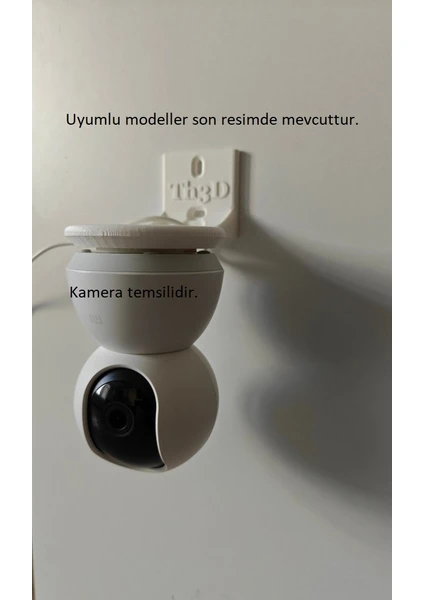 Xiaomi Home ve Tp-Link Tapo Uyumlu Duvar Montaj Aparatı (Kamera Dahil Değil.)