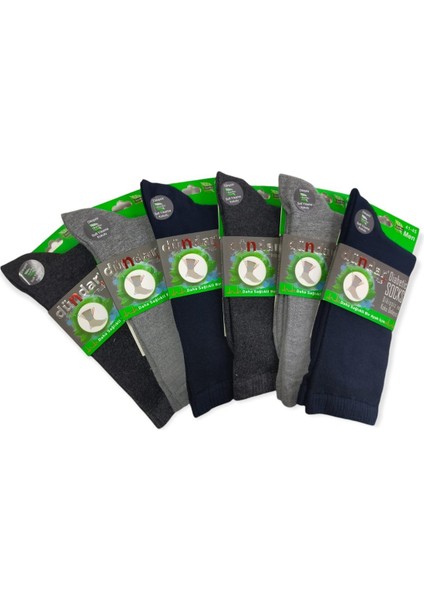 Bambu Sıkmayan Lastikli 6'lı Şeker Çorap