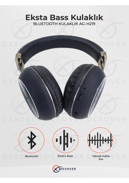 AG-H219 Extra Bass Bluetooth Kulaklık