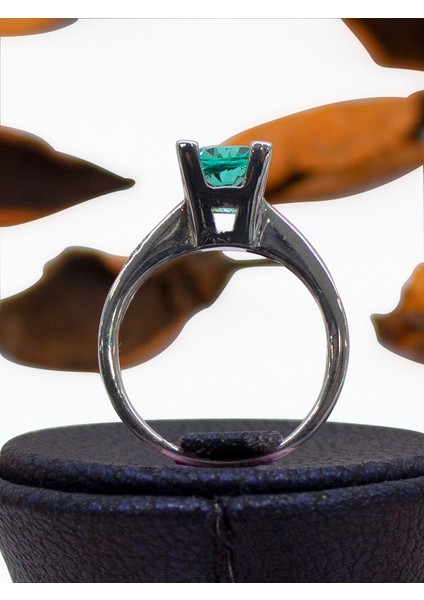 Yeşil Zirkon Taşlı 925 Ayar Gümüş Tektaş Yüzük indirimleri