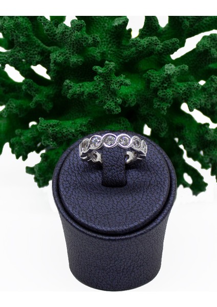 Taşlı 925 Ayar Gümüş Tamtur Yüzük