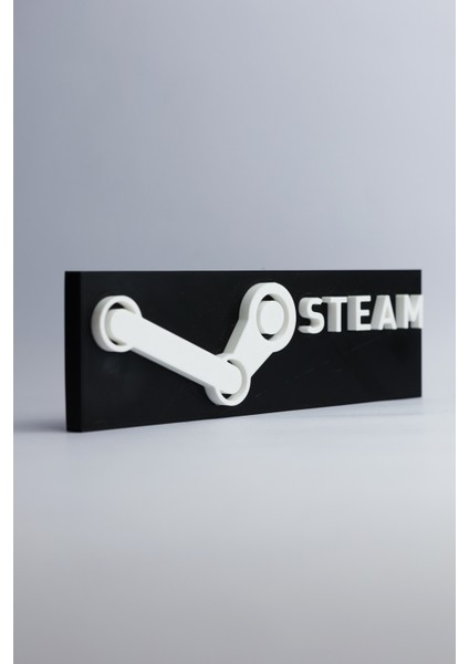 Steam - 3 Boyutlu Tabela - 20CM x 6cm x 1.5cm