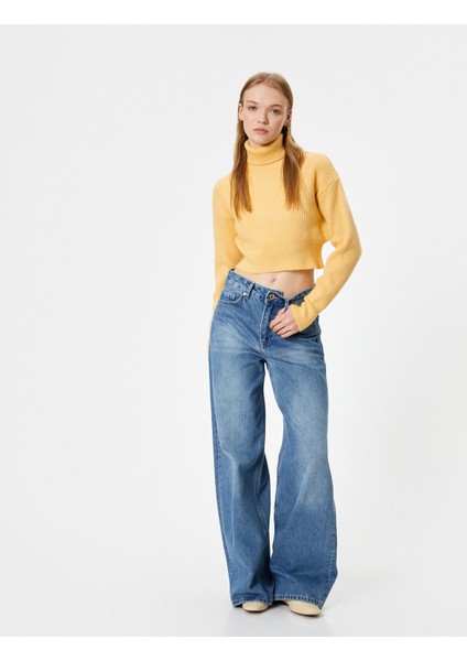 Crop Triko Kazak Balıkçı Yaka Uzun Kollu Akrilik Karışımlı fiyatları