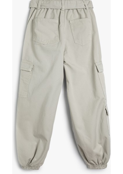 Jogger Pantolon Kargo Cepli Kemer Detaylı Pamuklu fiyatları