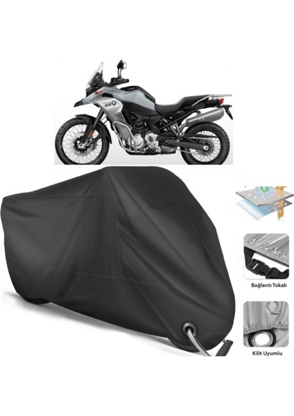 Bmw F 850 Gs Adventure Motor Brandası Arka Çanta Uyumlu (Bağlantı, Kilit Uyumlu)-Siyah
