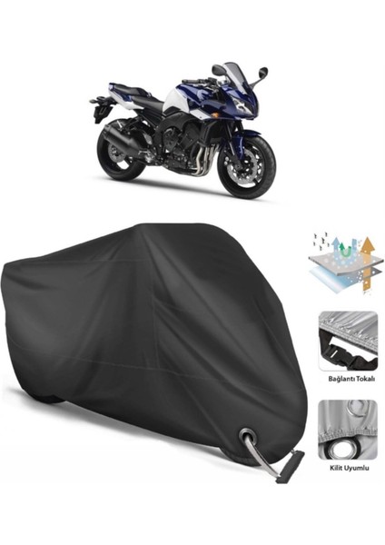 Yamaha Fz1 Fazer Motor Brandası Arka Çanta Uyumlu (Bağlantı, Kilit Uyumlu)-Siyah