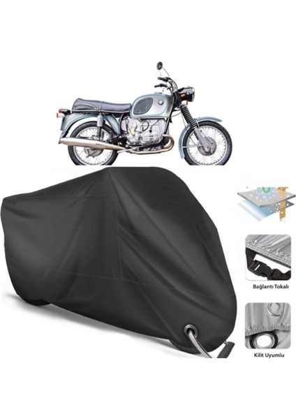 Bmw R 75 Motor Brandası Arka Çanta Uyumlu (Bağlantı, Kilit Uyumlu)-Siyah