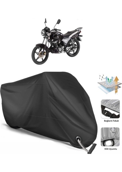 Keeway Speed 150 Motor Brandası Arka Çanta Uyumlu (Bağlantı, Kilit Uyumlu)-Siyah