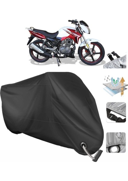 Arora Ar 170-20 Elegant Motor Brandası Arka Çanta Uyumlu (Bağlantı, Kilit Uyumlu)-Siyah