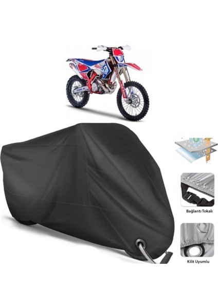 Gas Gas Ec Six Days 250CC Motor Brandası Arka Çanta Uyumlu (Bağlantı, Kilit Uyumlu)-Siyah