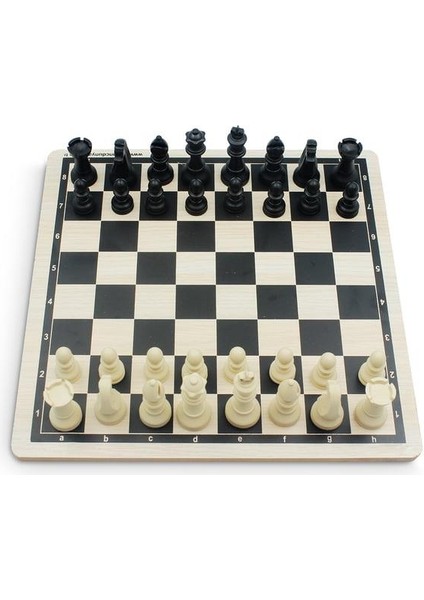 35X34 cm Ahşap Satranç Seti Zeka Mantık Strateji Oyunu Şah Mat