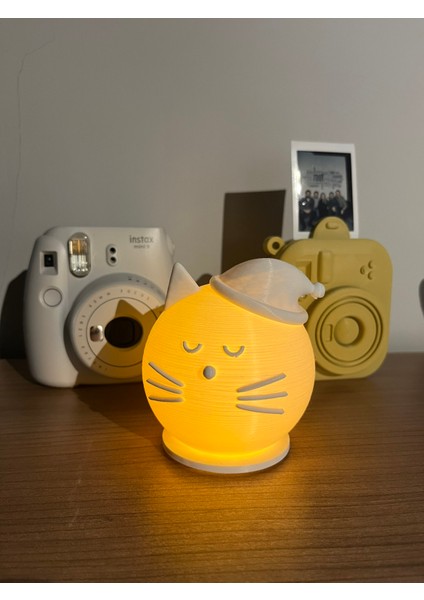 Root Made Sevimli Kedi Tealight Mumluk Dekoratif Kedi Masa Dekoru Konsol Süsü Dekoratif Hediye Şapkalı Kedi