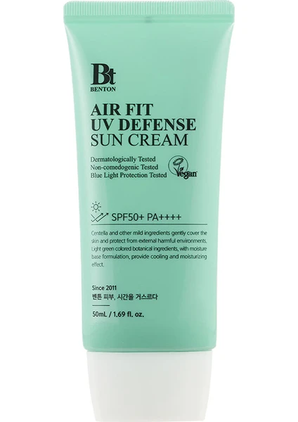 Air Fit UV Defense Sun Cream SPF50+ PA++++ 50ml Vegan Cica Güneş Kremi