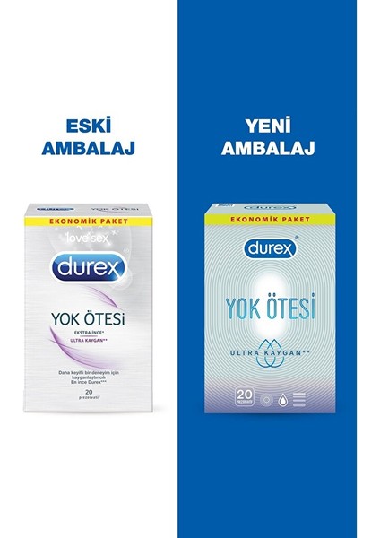 Yok Ötesi Ultra Kaygan 20li Prezervatif indirimleri