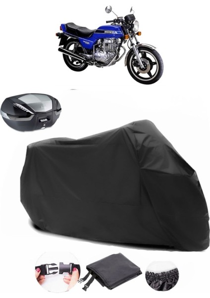 Honda Cb 250 Arka Çanta Uyumlu Siyah Motosiklet Branda Su Geçirmez Dayanıklı Kumaş
