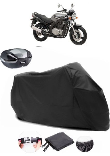 Suzuki Gs 500 Arka Çanta Uyumlu Siyah Motosiklet Branda Su Geçirmez Dayanıklı Kumaş