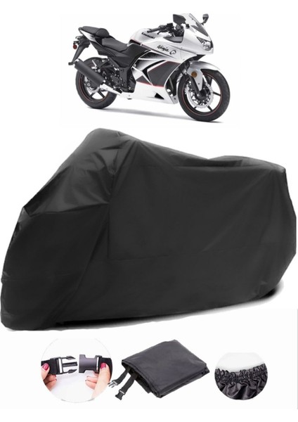 Kawasaki Ninja 250R Siyah Motosiklet Branda Su Geçirmez Dayanıklı Kumaş