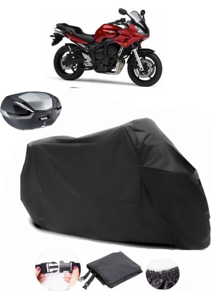 Yamaha Fz6 Fazer S2 Arka Çanta Uyumlu Siyah Motosiklet Branda Su Geçirmez Dayanıklı Kumaş