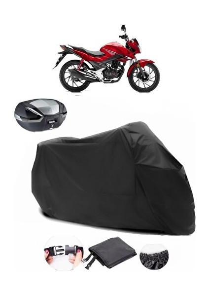 Honda Cb 125 Arka Çanta Uyumlu Siyah Motosiklet Branda Su Geçirmez Dayanıklı Kumaş