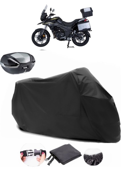 Mondial Rx3-S Evo Arka Çanta Uyumlu Siyah Motosiklet Branda Su Geçirmez Dayanıklı Kumaş