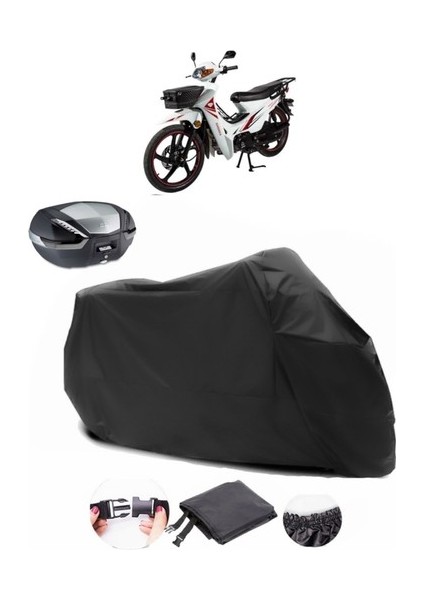 Arora Ar 50-50 Kasırga Arka Çanta Uyumlu Siyah Motosiklet Branda Su Geçirmez Dayanıklı Kumaş