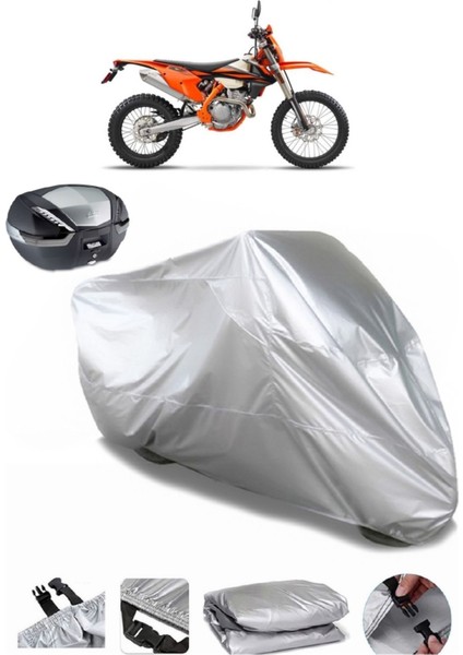 Ktm 250 Exc-F Arka Çanta Uyumlu Motosiklet Brandası Lüx Kalite Kalın Yüksek Kalite