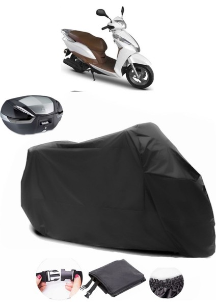 Motoran Elite Arka Çanta Uyumlu Siyah Motosiklet Branda Su Geçirmez Dayanıklı Kumaş