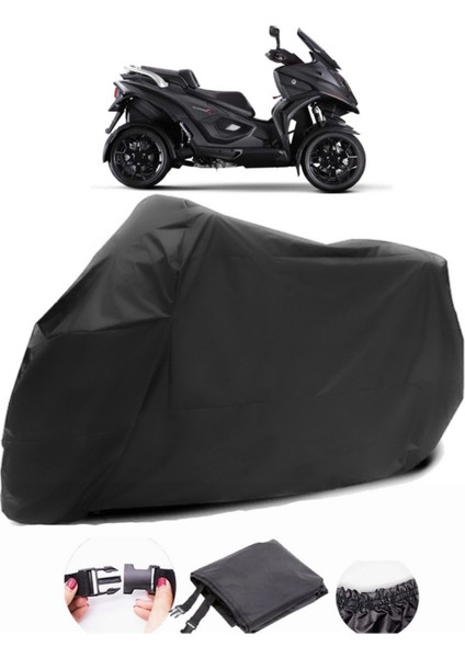 Qooder Qv4 Siyah Motosiklet Branda Su Geçirmez Dayanıklı Kumaş