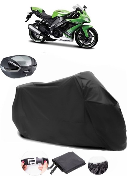 Kawasaki Ninja ZX-10R Arka Çanta Uyumlu Siyah Motosiklet Branda Su Geçirmez Dayanıklı Kumaş fiyatları