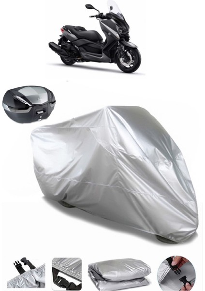 Yamaha X-Max 400 Abs Arka Çanta Uyumlu Motosiklet Brandası Lüx Kalite Kalın Yüksek Kalite