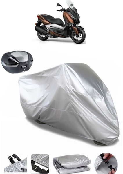 Yamaha X-Max 300 Abs Arka Çanta Uyumlu Motosiklet Brandası Lüx Kalite Kalın Yüksek Kalite