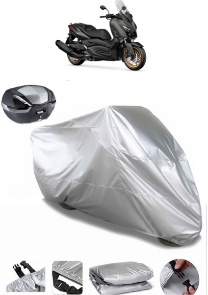 Yamaha X-Max 400 Arka Çanta Uyumlu Motosiklet Brandası Lüx Kalite Kalın Yüksek Kalite