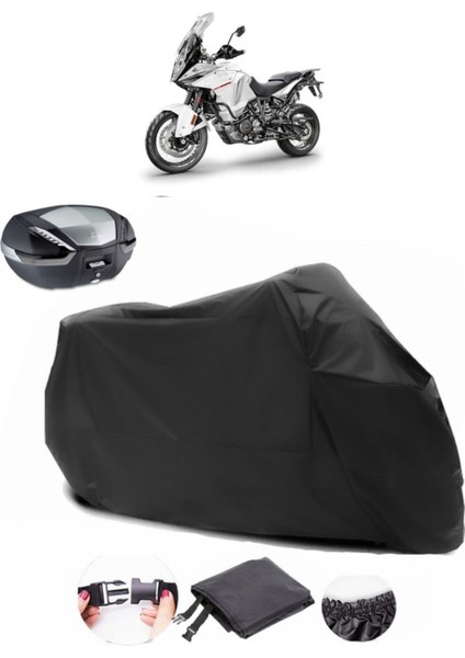 Ktm 1290 Super Adventure T Arka Çanta Uyumlu Siyah Motosiklet Branda Su Geçirmez Dayanıklı Kumaş