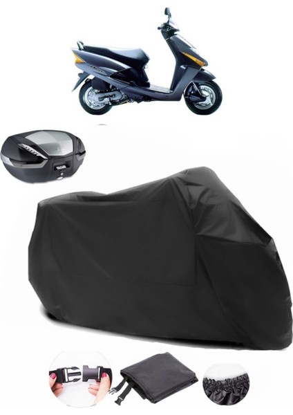 Honda Beat Arka Çanta Uyumlu Siyah Motosiklet Branda Su Geçirmez Dayanıklı Kumaş