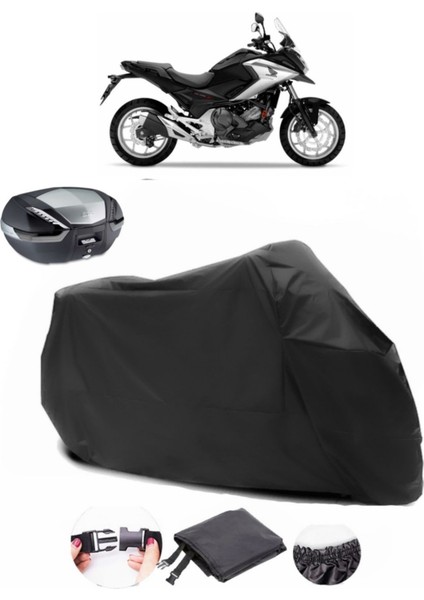 Honda Nc 700 x Arka Çanta Uyumlu Siyah Motosiklet Branda Su Geçirmez Dayanıklı Kumaş