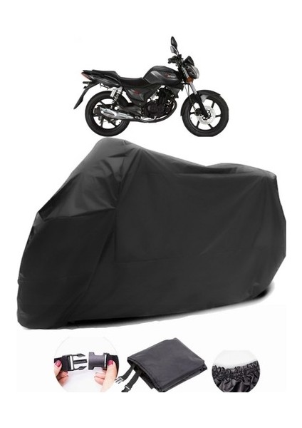 Rks 125-S Uyumlu Siyah Motosiklet Branda Su Geçirmez Dayanıklı Kumaş