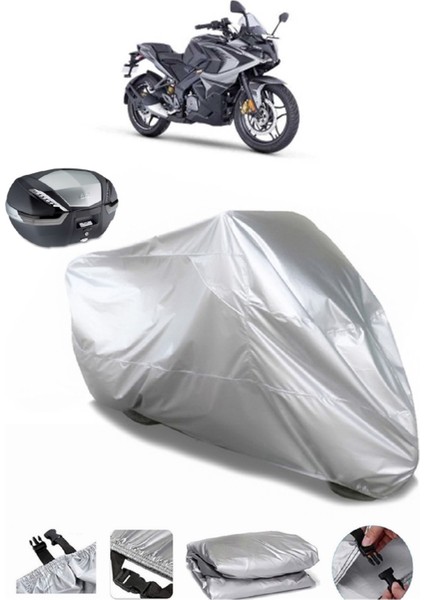 Bajaj Pulsar Rs 200 Arka Çanta Uyumlu Motosiklet Brandası Lüx Kalite Kalın Yüksek Kalite