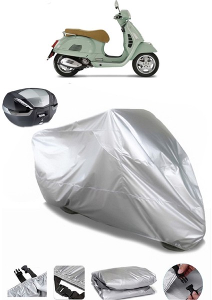 Vespa Gts 300 Arka Çanta Uyumlu Motosiklet Brandası Lüx Kalite Kalın Yüksek Kalite