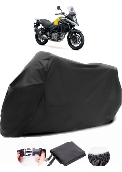 Suzuki V-Strom DL650 Siyah Motosiklet Branda Su Geçirmez Dayanıklı Kumaş