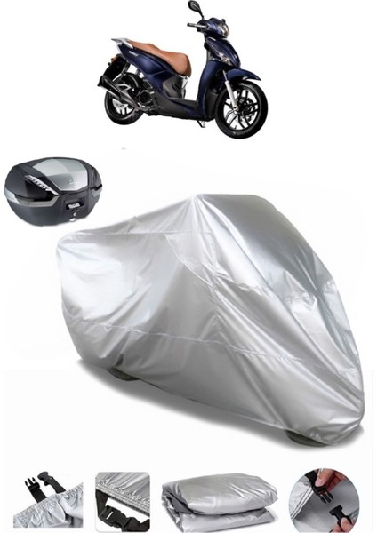 Kymco People 125 Arka Çanta Uyumlu Motosiklet Brandası Lüx Kalite Kalın Yüksek Kalite