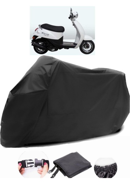 Stmax Viva 80 Siyah Motosiklet Branda Su Geçirmez Dayanıklı Kumaş
