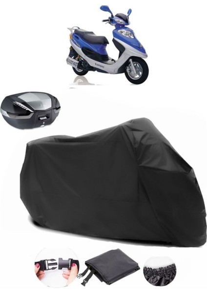 Kanuni Trex 150 Arka Çanta Uyumlu Siyah Motosiklet Branda Su Geçirmez Dayanıklı Kumaş fiyatları