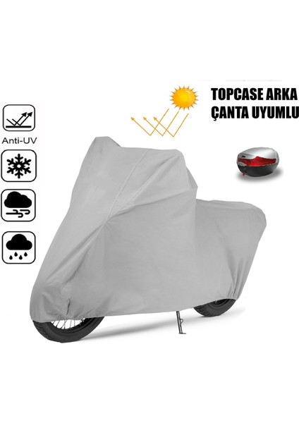 Honda Cbr 650 F Gri Motosiklet Brandası Arka Çanta Uyumlu