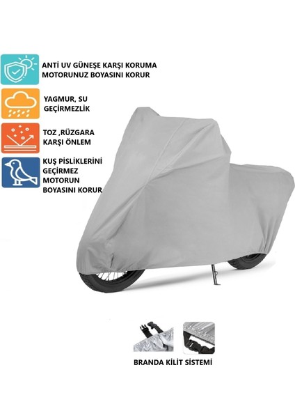Honda Cbr 650 F Gri Motosiklet Brandası Arka Çanta Uyumlu
