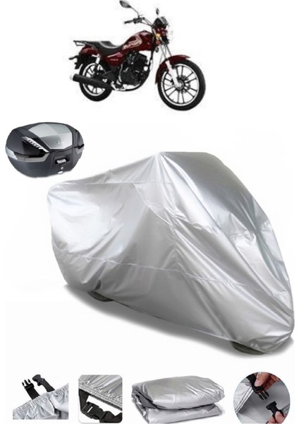 Kadırga KD-125 Arka Çanta Uyumlu Motosiklet Brandası Lüx Kalite Kalın Yüksek Kalite